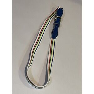 Vintage Striped Colorful Belt Elastic Thin 31.5" Womens